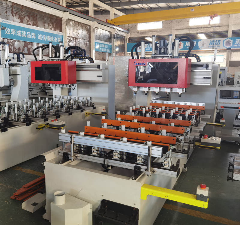 Double and Three-row  CNC Mortising Machine for Efficient Drilling and Slotting Milling Multi-Station Simultaneous