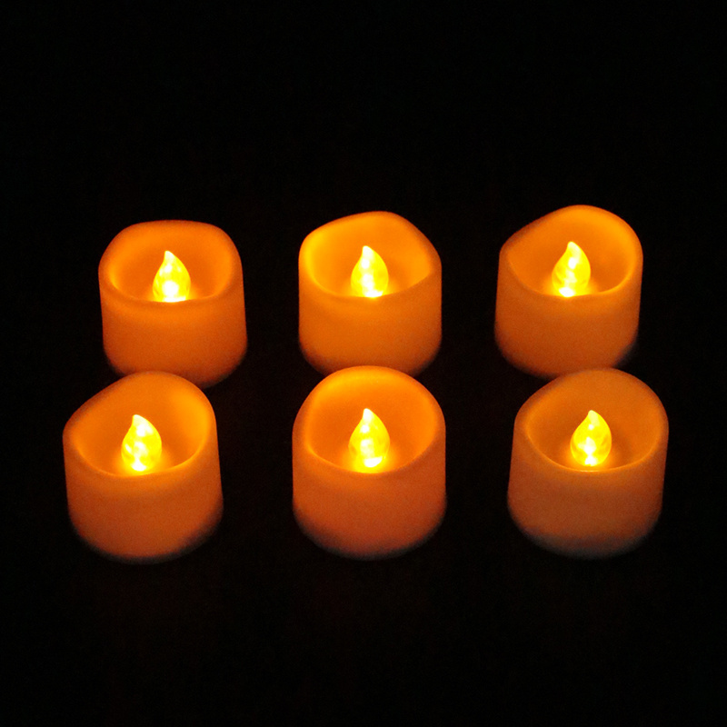 Homemory Battery Flameless Electronic LED Candle Lights, Electric Decorative Flickering Small Votive Candles for Christmas Decor