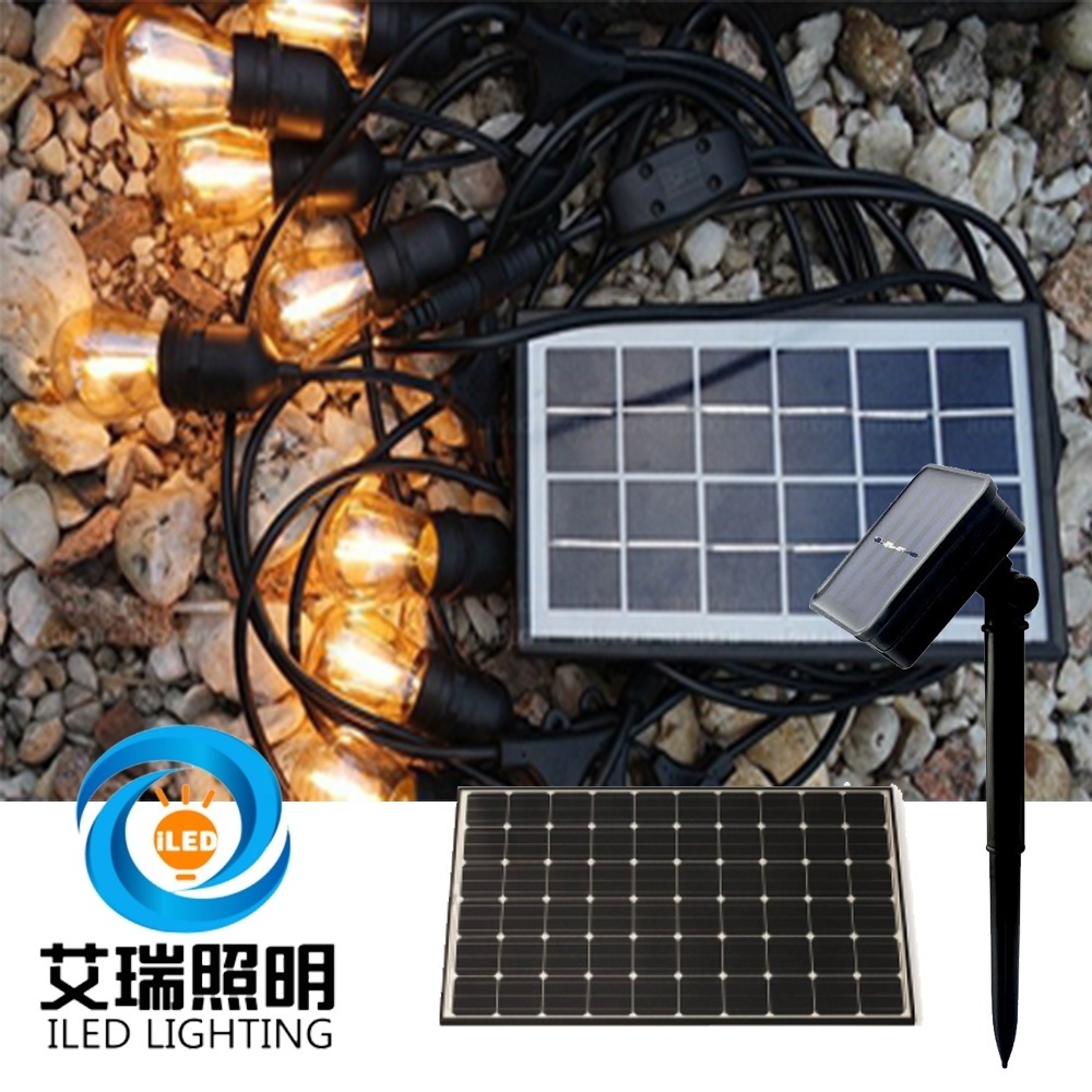 Low energy consumption s14 outdoor solar guirlande lumineus courtyard garden hanging kit saving led festoon string lighting