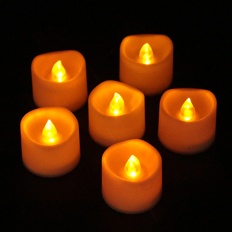 Safety Wholesale Plastic Led Flickering Candle Flameless Tea Lights with Remote Control for Home Decorations