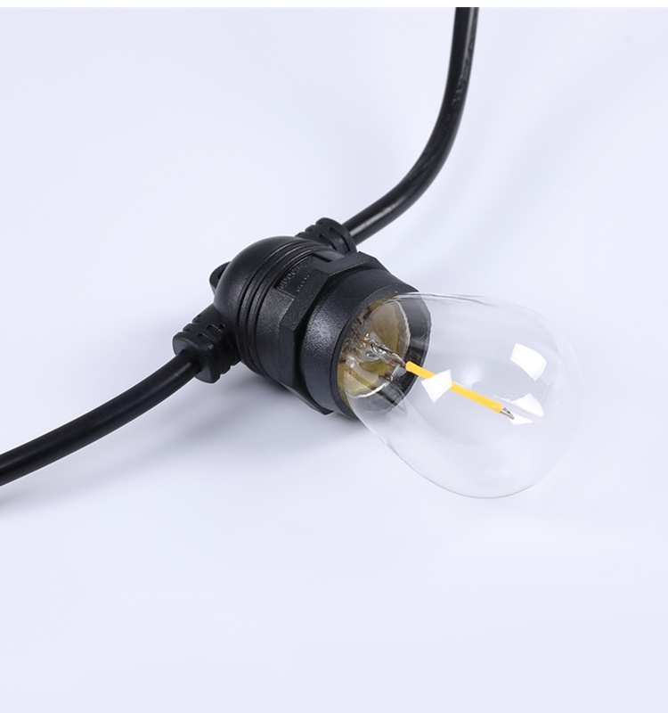 Waterproof 220V Outdoor Copper Cable E27 LED Festoon Belt Fairy String Light For Christmas Decoration