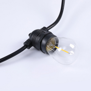 Waterproof 220V Outdoor Copper Cable E27 LED Festoon Belt Fairy String Light For Christmas Decoration