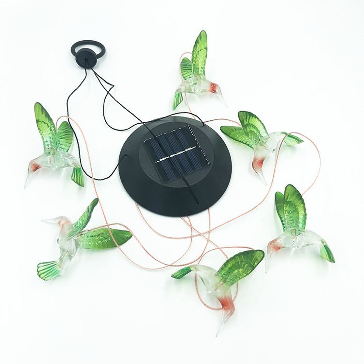 Garden Solar Changing Power Japanese Led Metal Bell Outside Waterproof Hummingbird Lights Charms Wholesale Memorial Wind Chimes