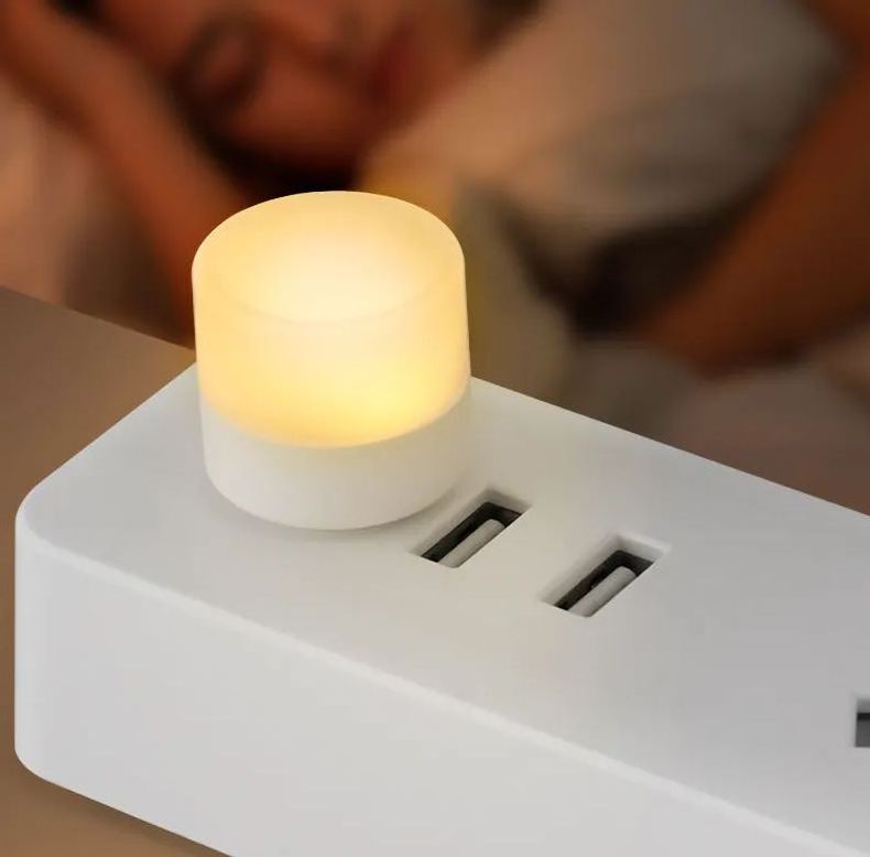 USB Night Bedroom Bedside Night Light Power Bank Power Outage Emergency Light Car USB Atmosphere Light 00 White HG6