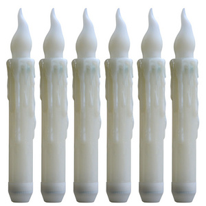 12 LED Handheld Candles Lights , Flickering Flameless Taper Fake Candles ,LED Battery Operated Taper Candles