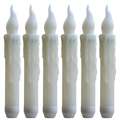 12 LED Handheld Candles Lights , Flickering Flameless Taper Fake Candles ,LED Battery Operated Taper Candles