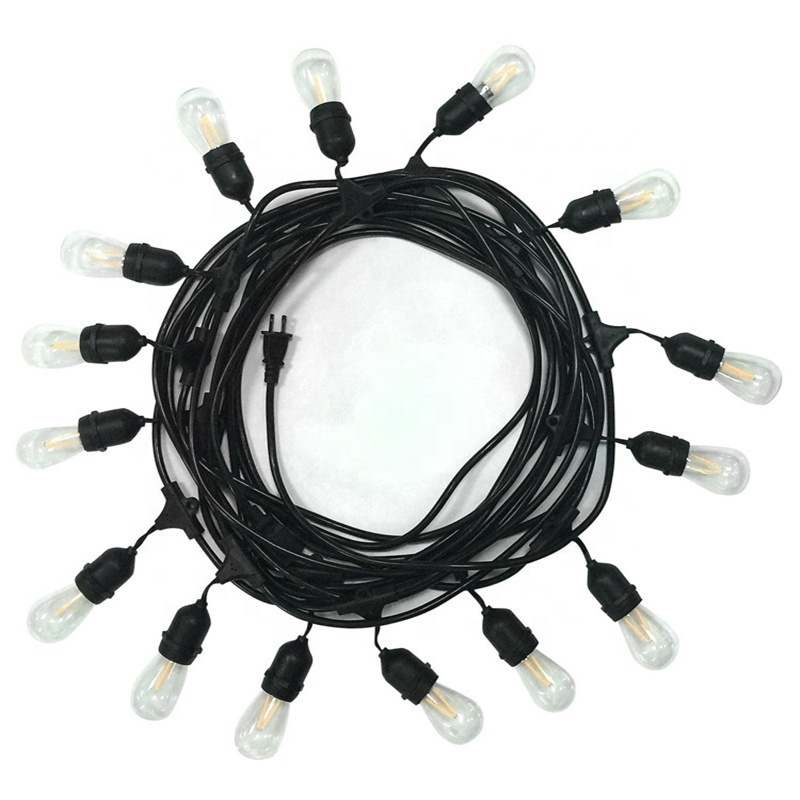 Popular Convenient connection Good quality LED festoon lighting vintage patio globe 48ft outdoor string light with 24 x e26