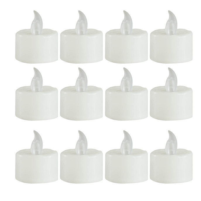 Hot 12PCs Realistic Battery Powered Flameless Candles candle Battery Included LED Tea Light Candles Light Lamp