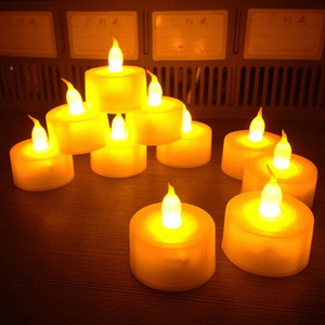 Hot 12PCs Realistic Battery Powered Flameless Candles candle Battery Included LED Tea Light Candles Light Lamp