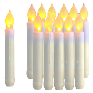 6pcs Set Flameless Taper LED Candles Paraffin Dripping Battery Operated Candle for Christmas Halloween Party LED Candle Light