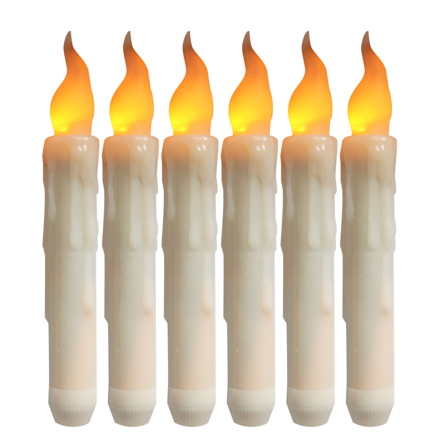 LED Window Candles Battery Operated Taper Candle Lights Christmas Candles Warm White Perfect for Harry Potter Decoration Wedding