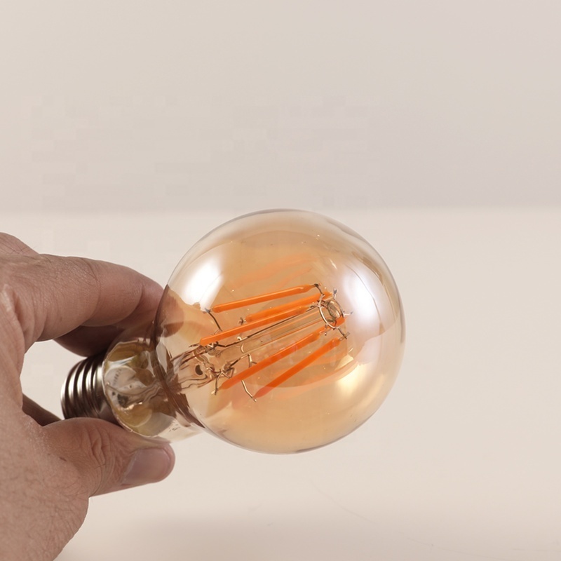 Amber Glass LED edison filament bulb ideal for ceiling fixtures, wall sconces, chandeliers, pendant lighting 220V