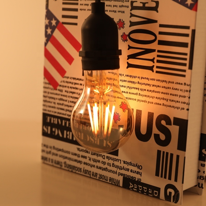 Amber Glass LED edison filament bulb ideal for ceiling fixtures, wall sconces, chandeliers, pendant lighting 220V