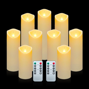 LED electronic candle light simulation paraffin wax rocking fake led glowing candle for bar wedding party Christmas Halloween