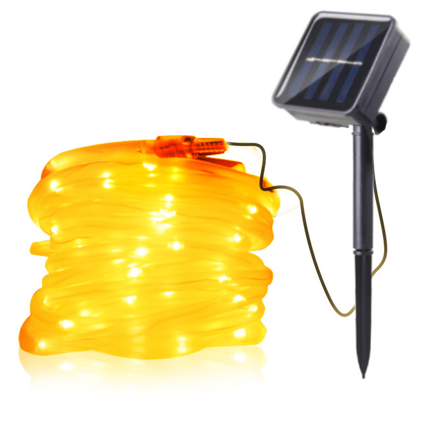 luz solar led Outdoor Solar Powered Warm Light LED Rope Tape Light 8 mode 12m 22m waterproof solar string light