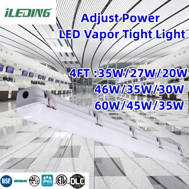 Led Linear Power CCT Switchable 2FT Workshop Tri-proof Light IP66 Waterproof Vapor Tight Fixture