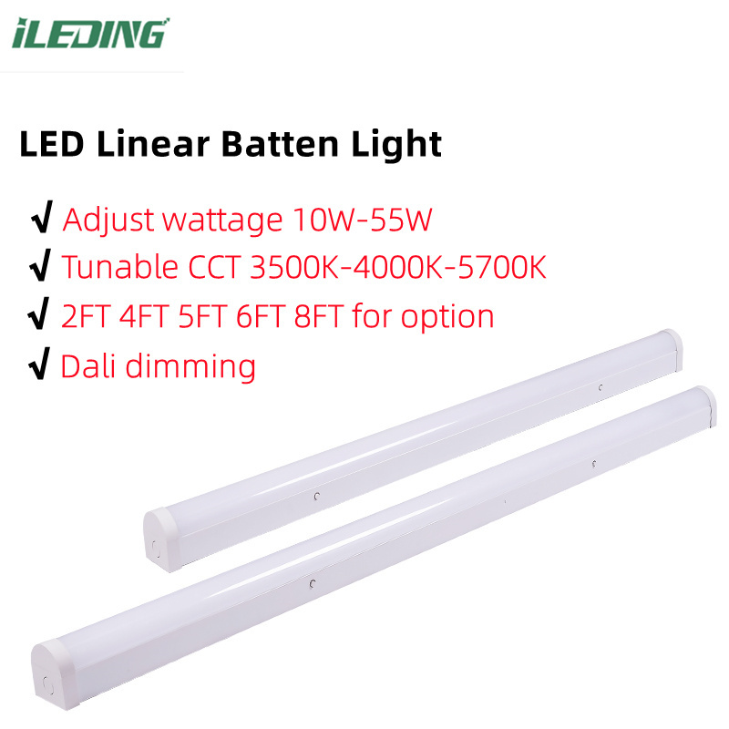 4FT Linkable 8FT LED Linear Batten Light For Office Shop Light 10W 18W 35W