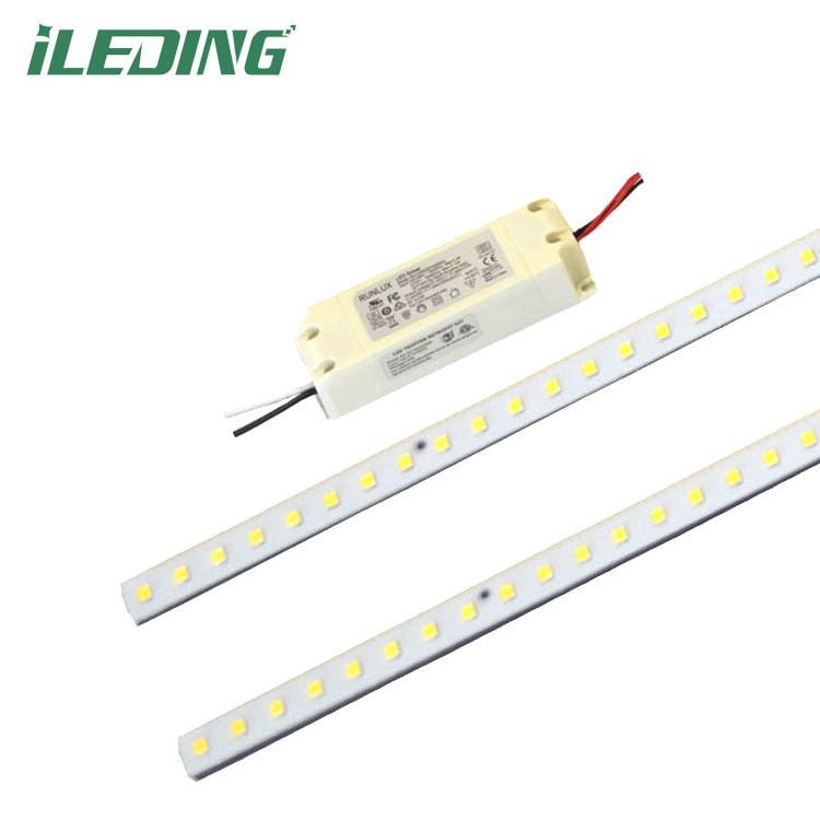 32W DLC Ceiling Light 2 Magnetic Mount LED Strip Light and 1 Magnetic Mount Driver 2' X 4' Troffer Retrofit Kit