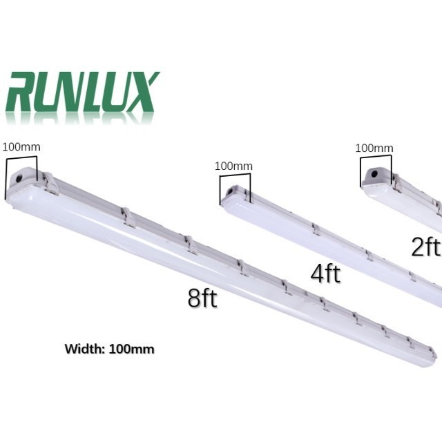 2ft 4ft 5ft 8ft Waterproof Tri-proof Light IP66 IK10 LED Vapor Tight 2ft/4ft/5ft/8ft Industrial Tri Proof Light