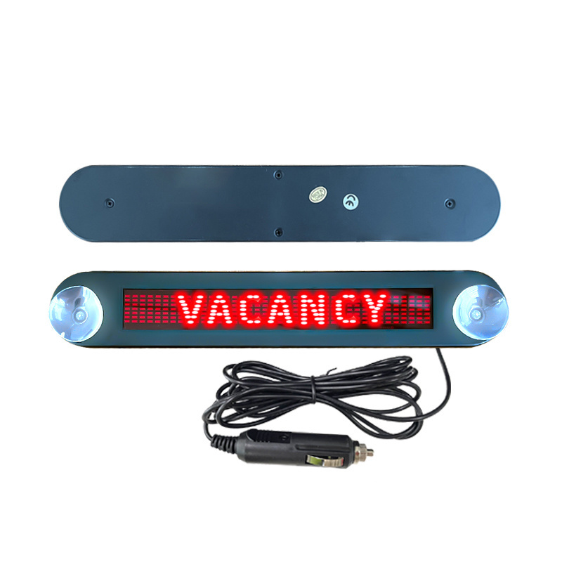 Dc 12v Remote Led Car Sign Programmable Scrolling Message Sign Board for Car, Shop, Store