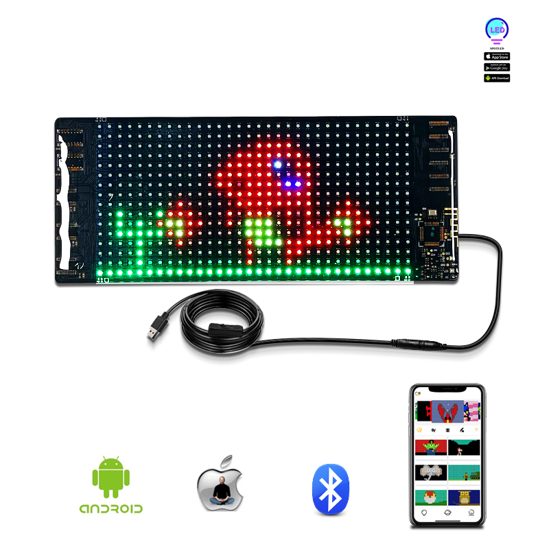 Programmable Flexible LED Display Car Scrolling Advertise Message Soft LED Display Sign Board Pixel Custom Led Panel