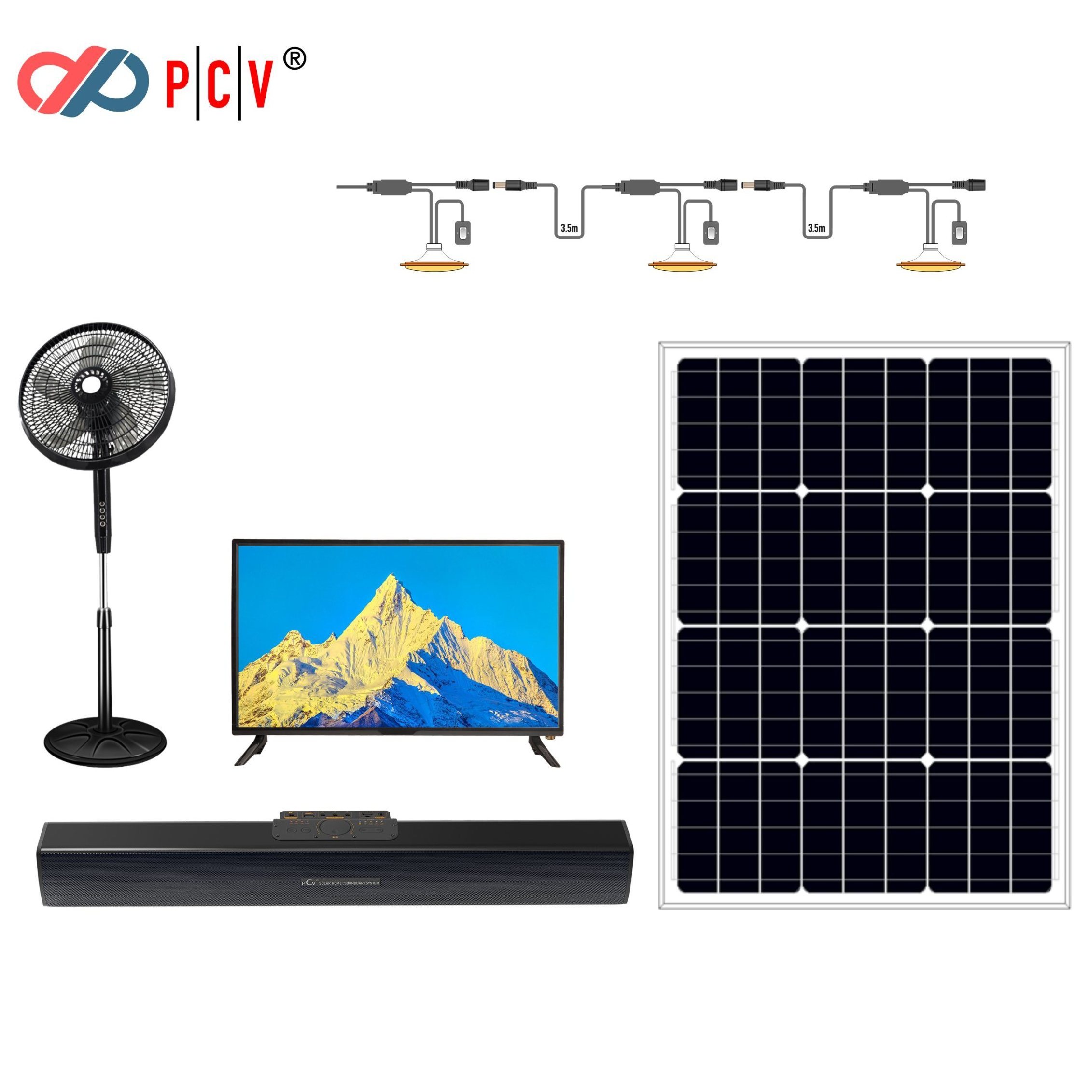 Home Mini Solar Power Kit  with solar tv solar fan solar lights solar panel  bluetooth FM radio MP3 Microphone functions