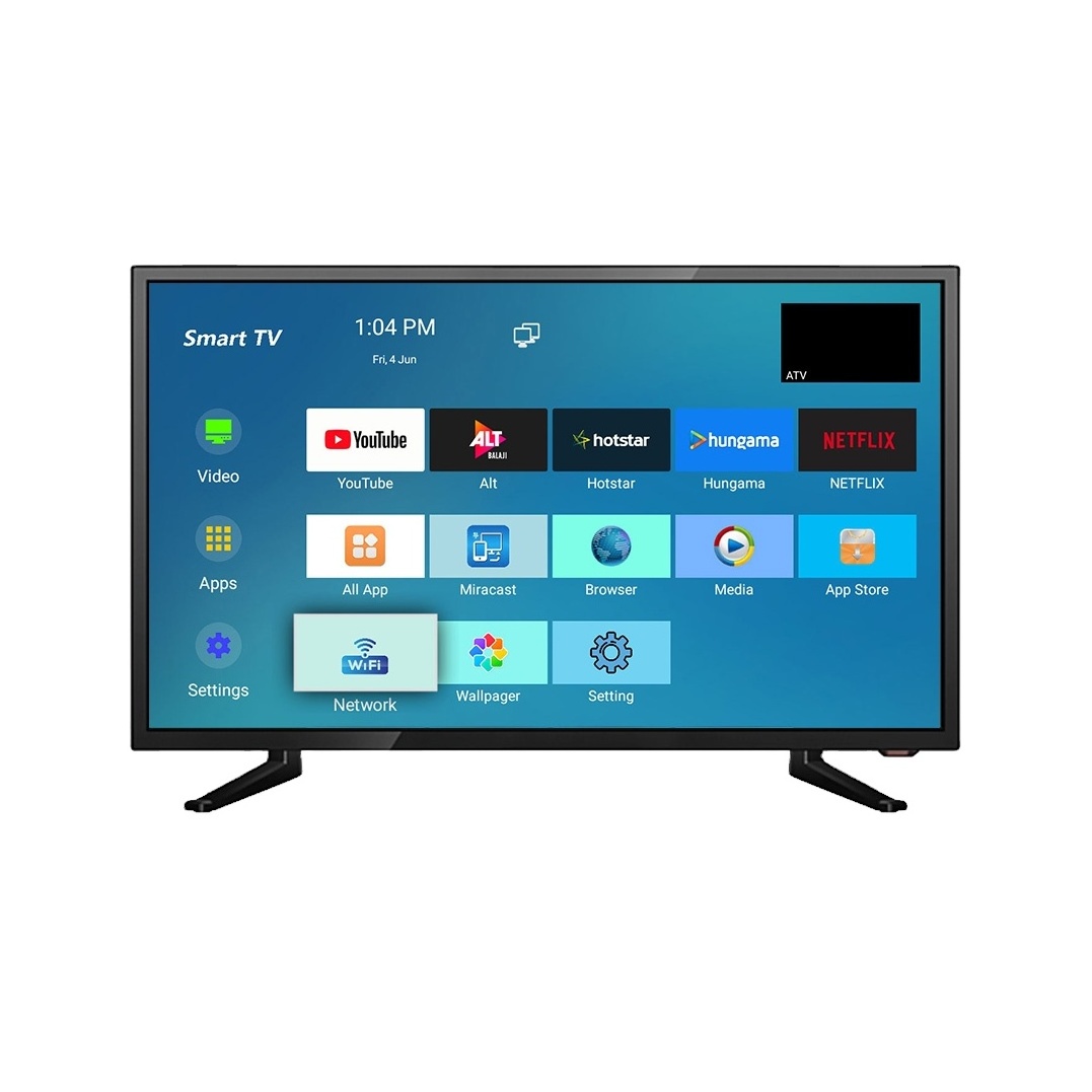 Cheap Flat Screen  Android 9 system  A+ panel  24 32 43 50 55 65 inch led lcd smart tv  for home hotel KTV