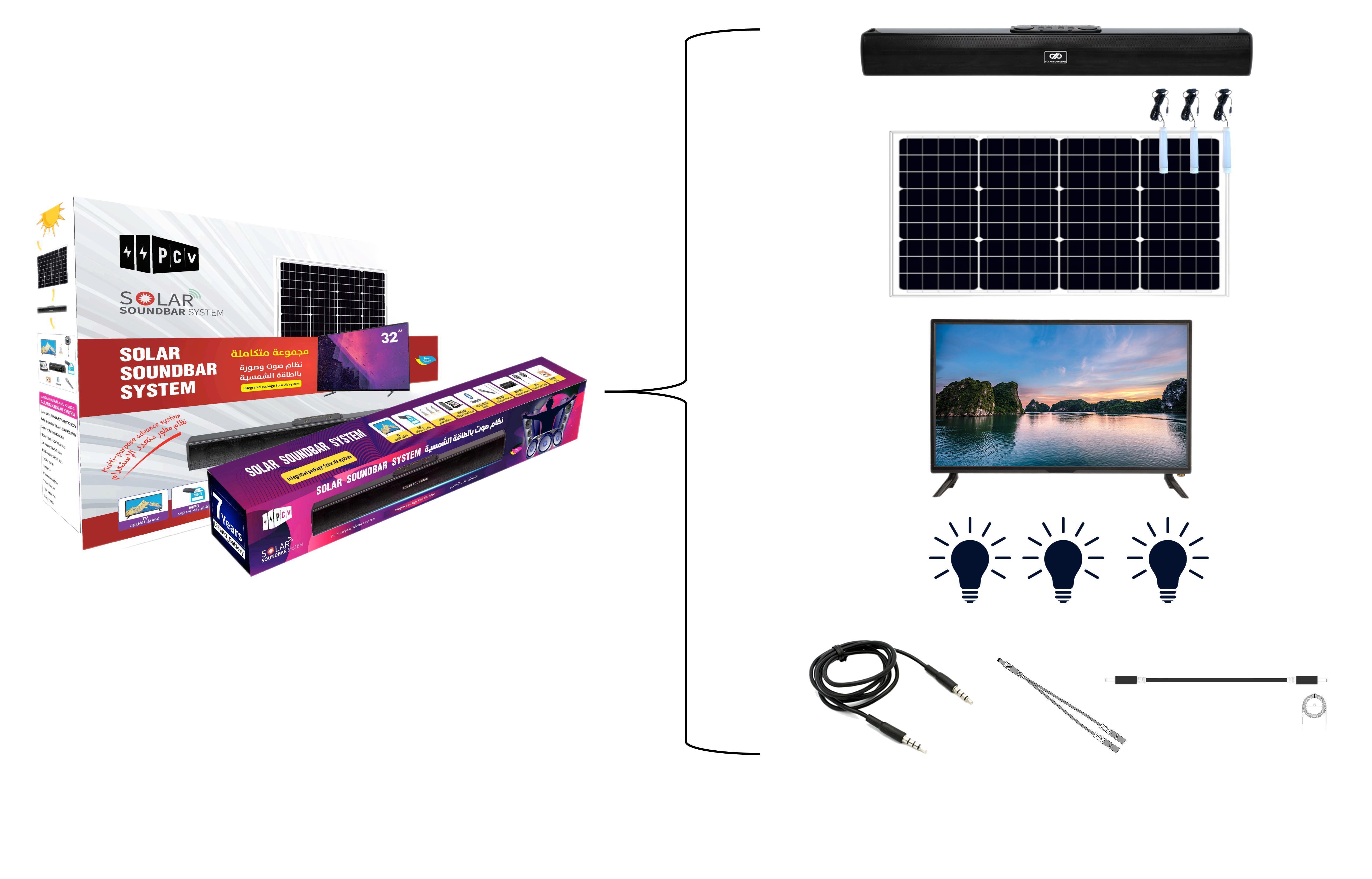 Home Mini Solar Power Kit  with solar tv solar fan solar lights solar panel  bluetooth FM radio MP3 Microphone functions