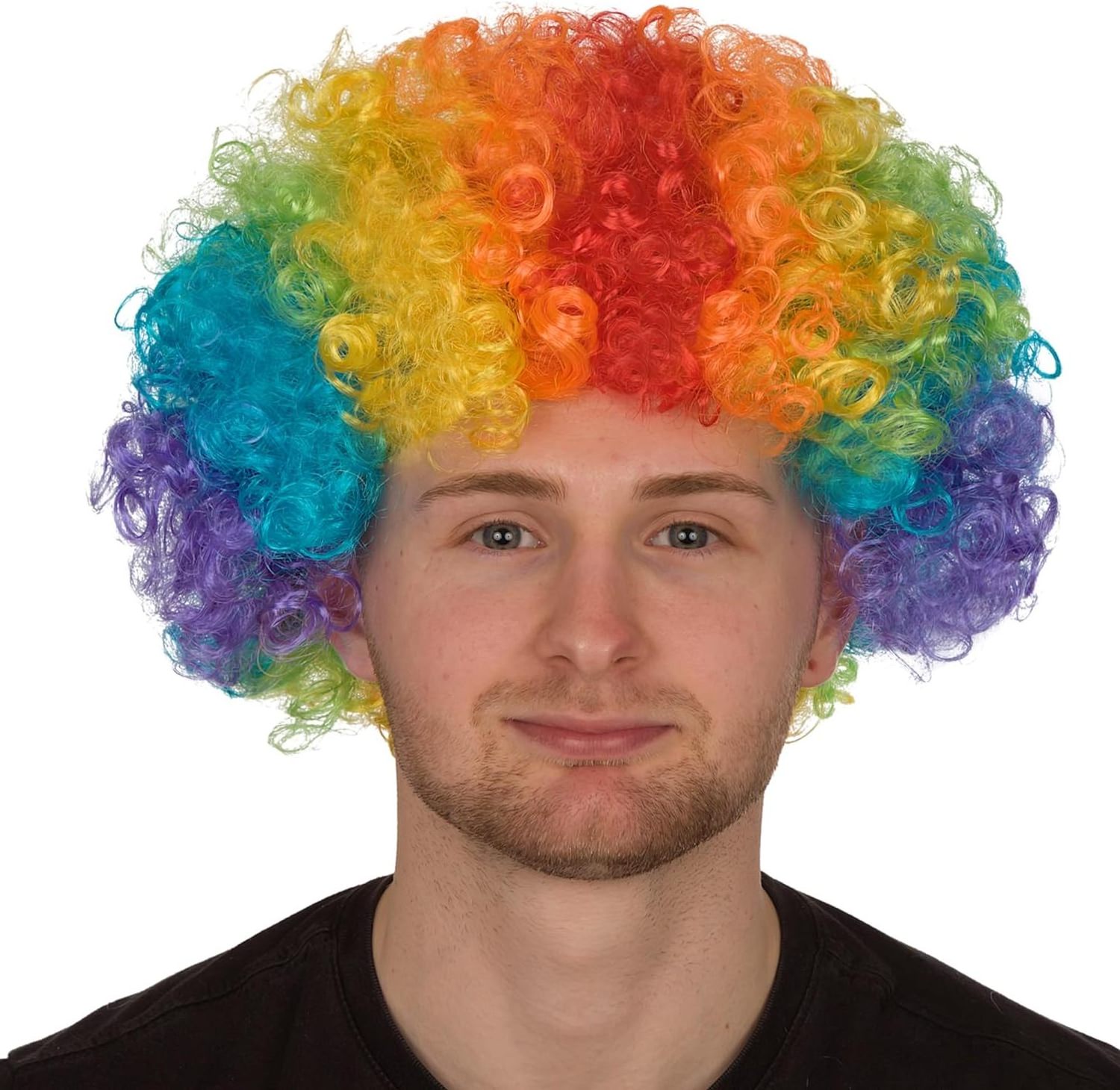 Clown Costume Rainbow wigs Party fancy dress custom wigs Halloween Adult crazy clown wig