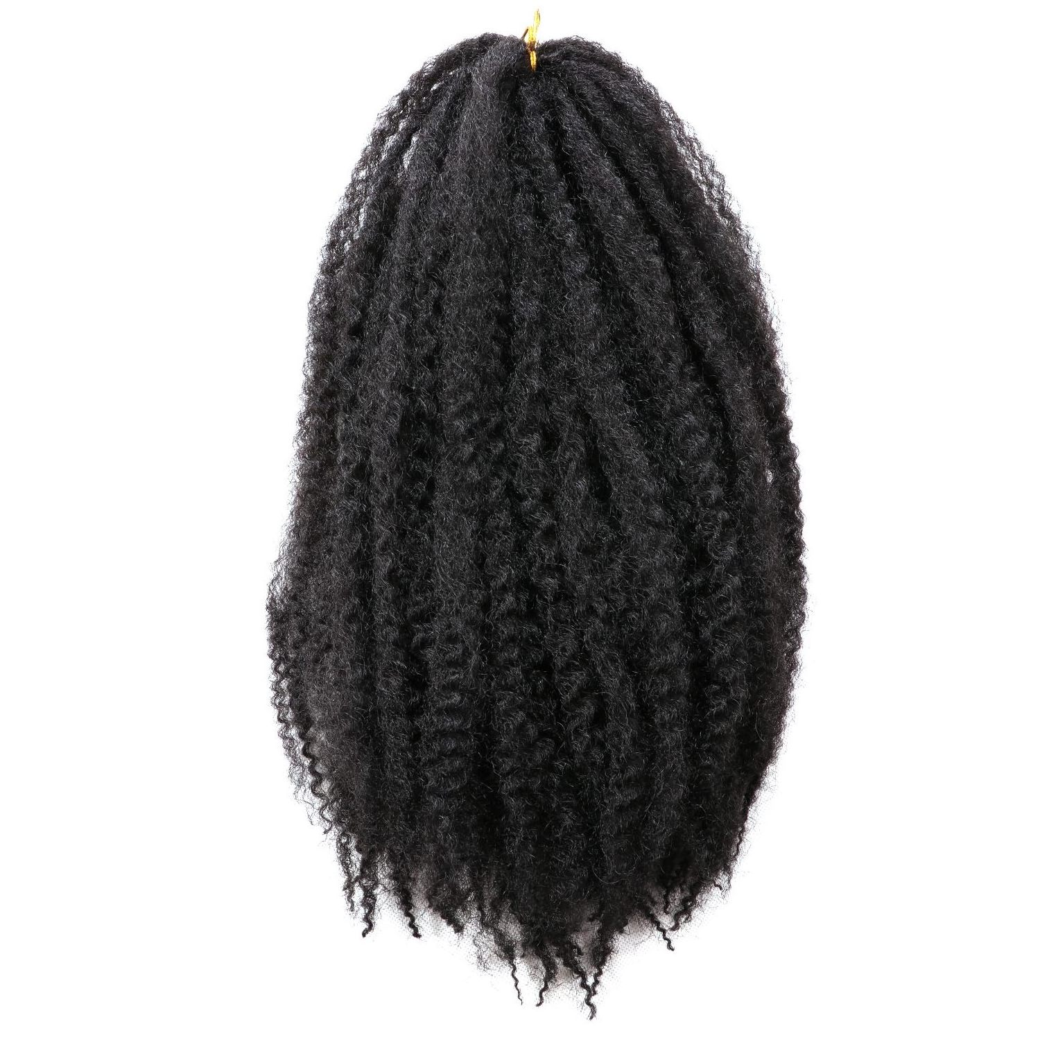 18 inch Kanekalon Marley twist hair crochet braiding Black Faux locs marley braiding hair extension Kinky Afro Springy twist