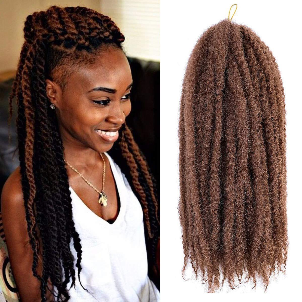 Kanekalon Fiber 18 inch Marley braiding hair Twist Afro kinky marley hair extension Butterfly Locs crochet hair extension