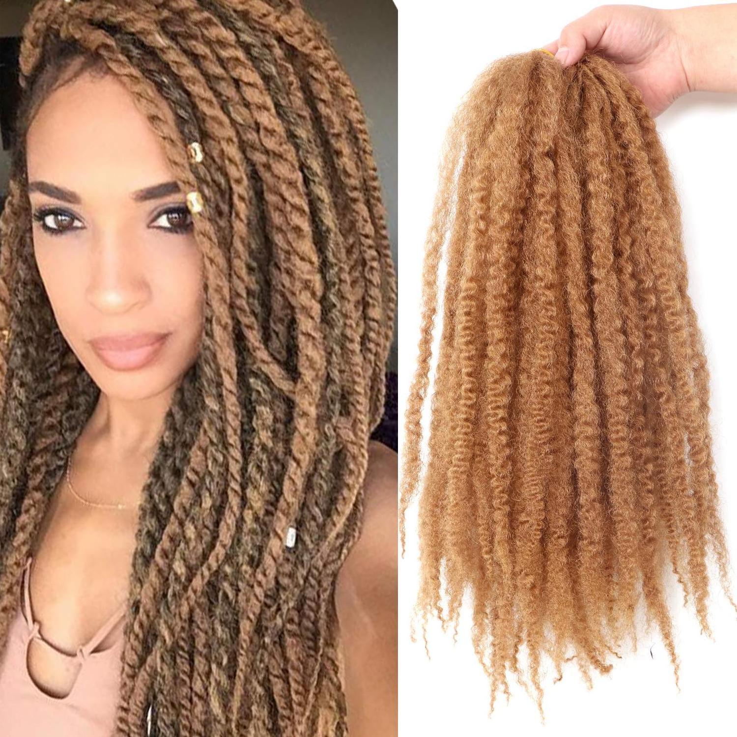 Kanekalon Fiber 18 inch Marley braiding hair Twist Afro kinky marley hair extension Butterfly Locs crochet hair extension