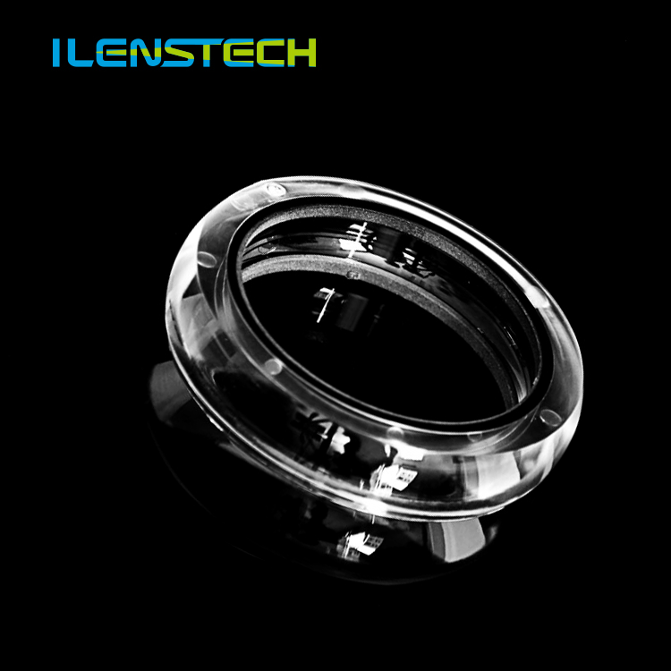 Large fresnel wide angle lens 3x360 degree led lens round shape led 3535 rear window lens for outdoor lighting project