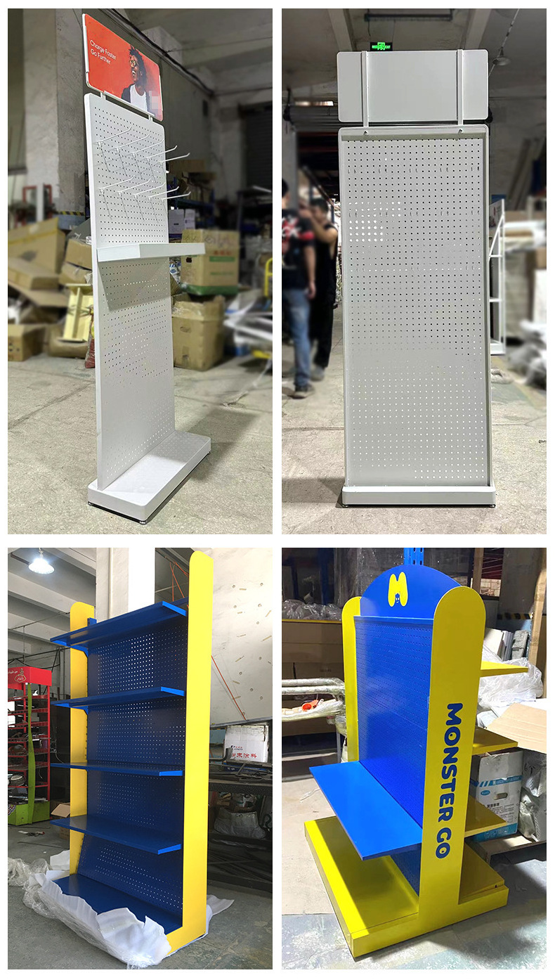 Customized Metal Quality cable pegboard display rack accessory hanging stand shelf Hardware  Tool Display For Retail Store