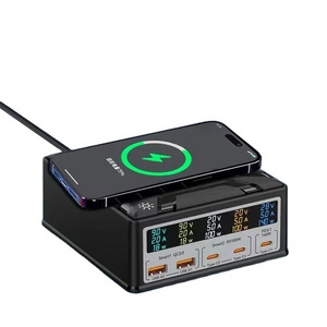 ILEPO 260W PD3.1 USB C Charging Station LCD Display 5 Port PD 140W 100W PPS 45W Super Fast Charging Station Desktop Charger