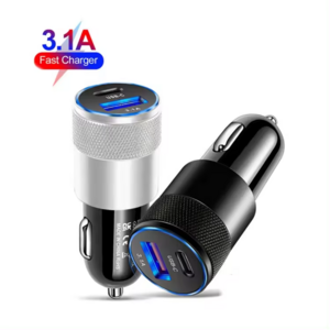 Car Charger 3.1A USB Type-C Fast Charging Mobile Phone Adapter USB-C PD Cell Phone Quick Charger for iPhone Pro Xiaomi Samsung