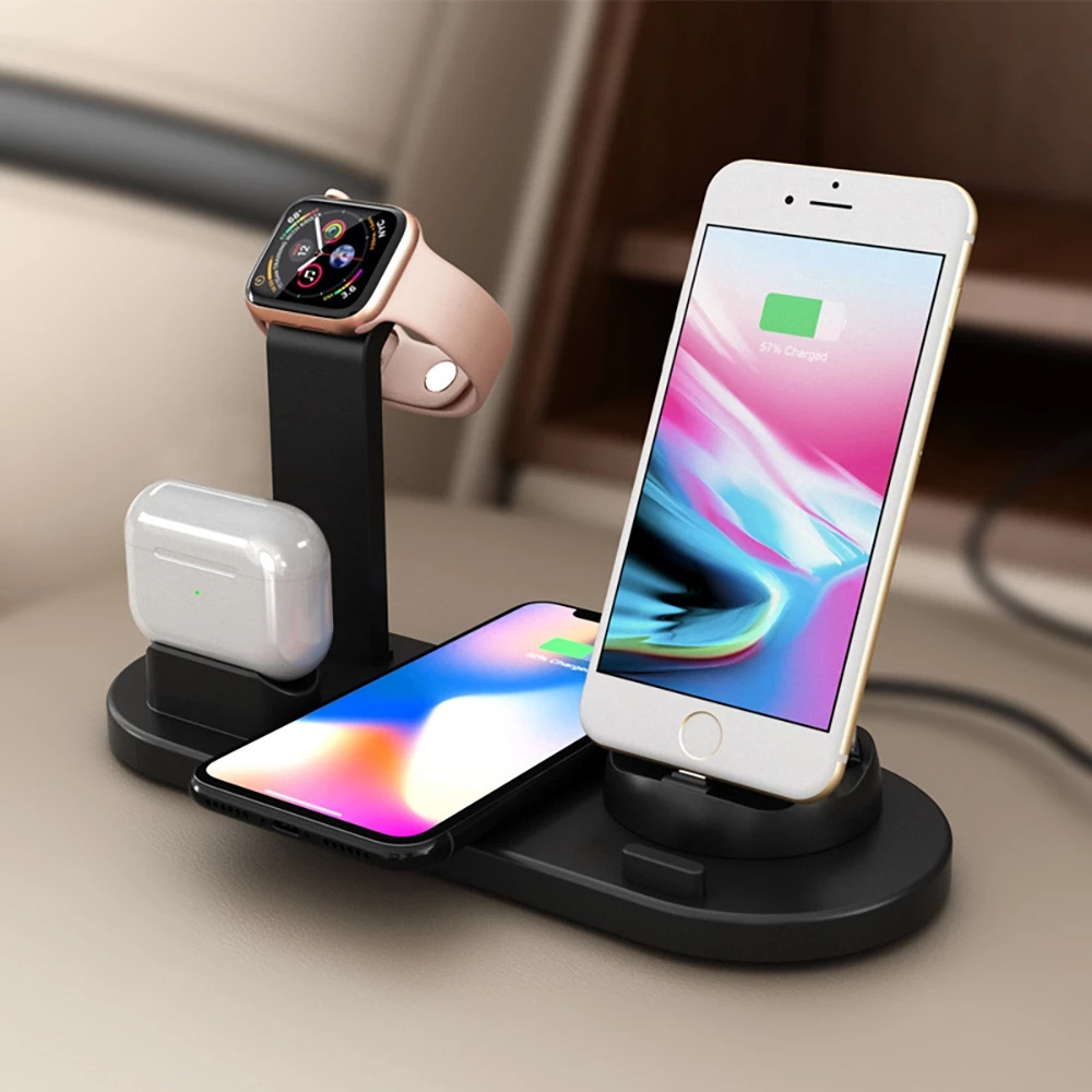 Universal Wireless Charger 5w 7.5w 10w 15w Mobile Phone Stand Holder 6 in 1 Foldable Fast Wireless Charger