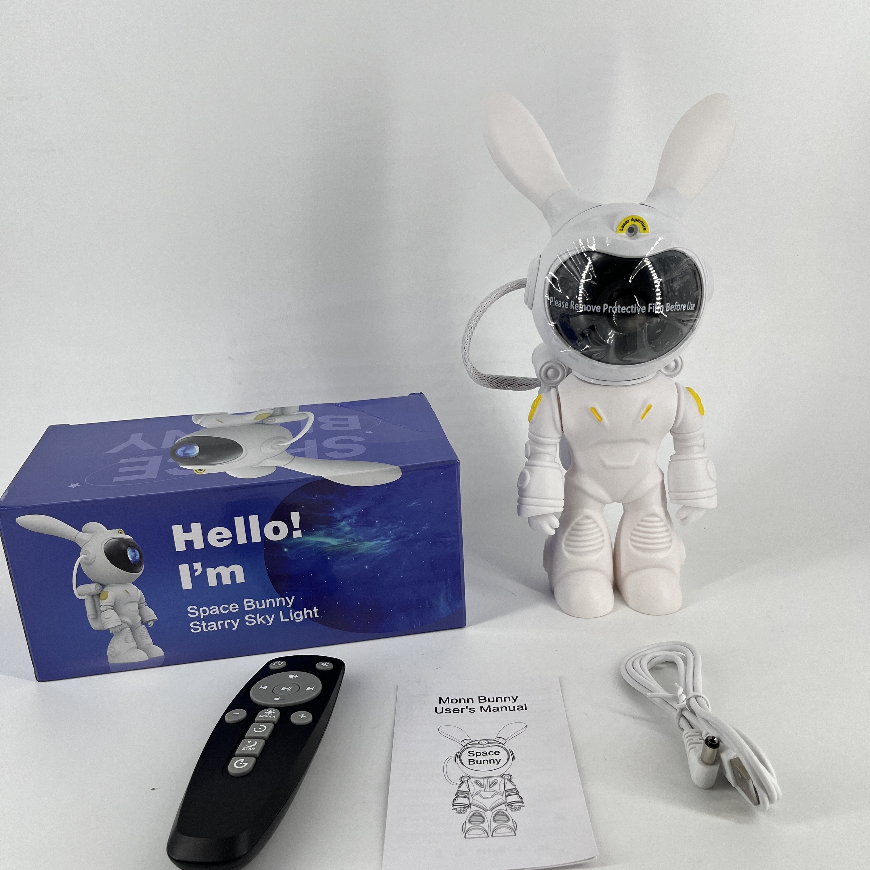 space projector Rabbit appearance Standing position for party bedroom decoration nebular laser star projection lights