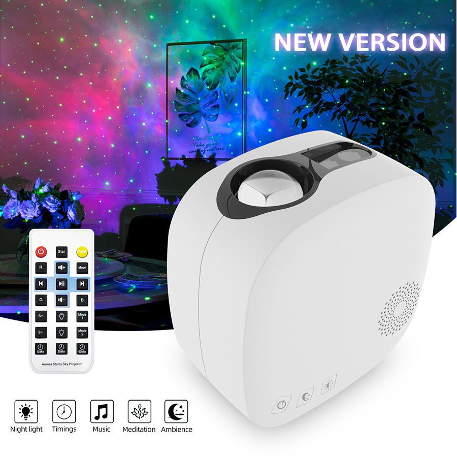 Star Projector,Bluetooth Speaker Remote Control Moon Nebula Galaxy Night Light Projector Ceiling Projector for Bedroom/Home/Thea