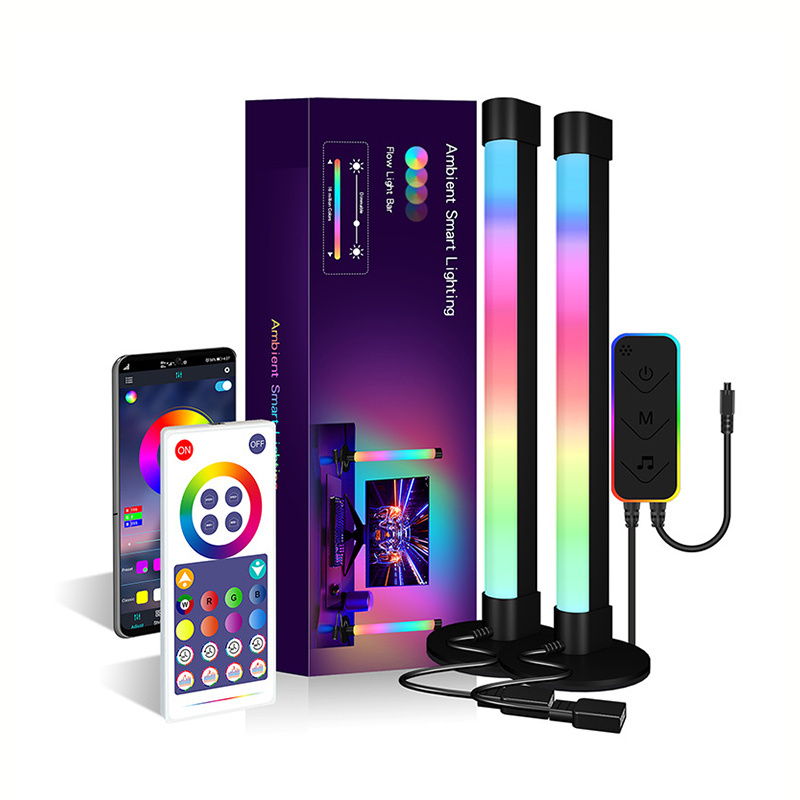 Bluetooth APP RGB Ambient Lighting LED Desktop Mood Light With Dynamic Effects And Music Modes Sync For Movies PC TV Room