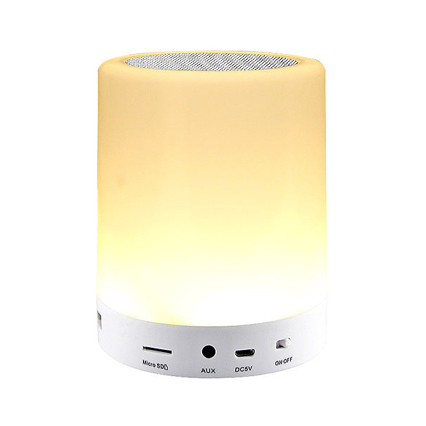 Portable Smart Wireless Bluetooth Speaker Mini Player Touch Light Colorful LED Night Light Bedside Table Lamp