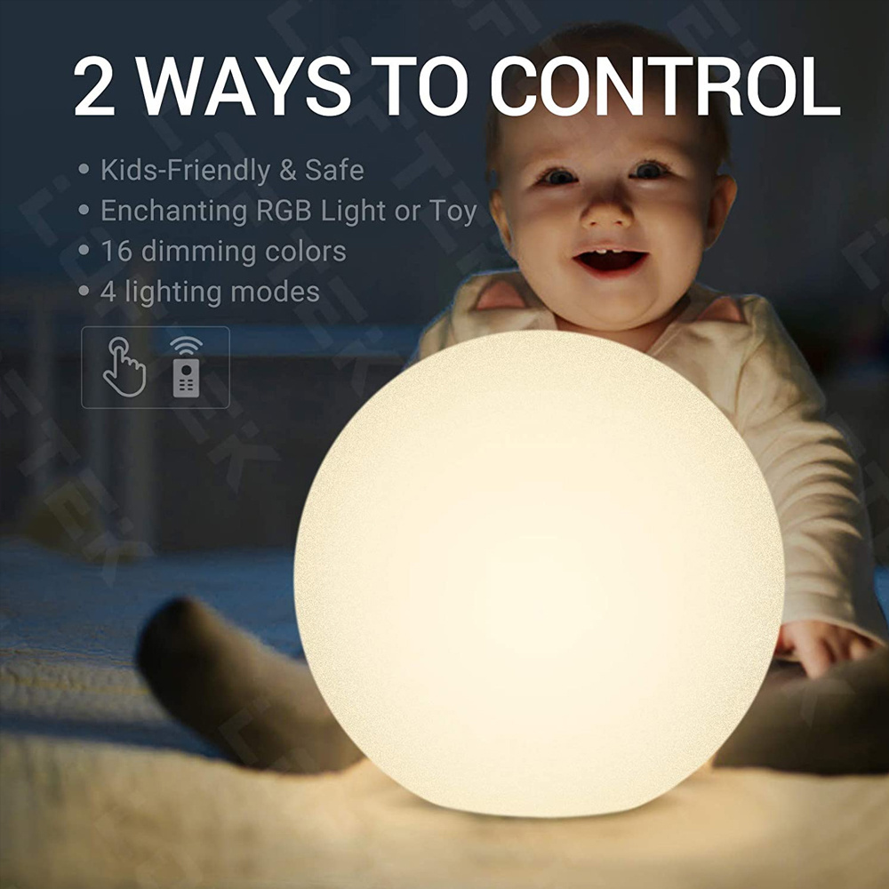 Round waterproof LED mood light night light with remote control 16 dimmable colors Outdoor table lamp multicolor ball light