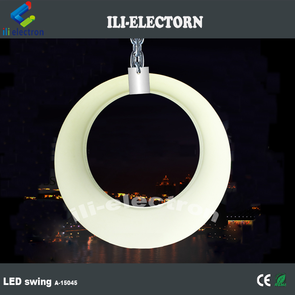 outdoor lighting swing /garden swing / luminous plastic swing