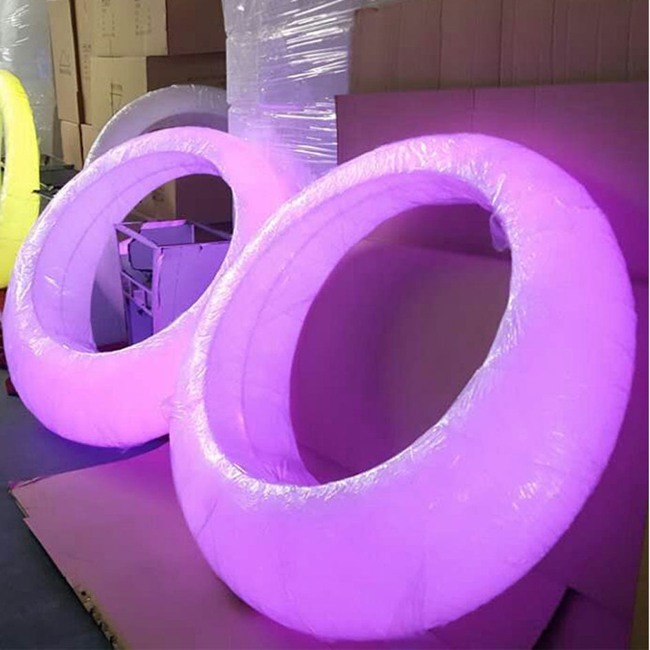 Event decor glowing plastic led patio swing