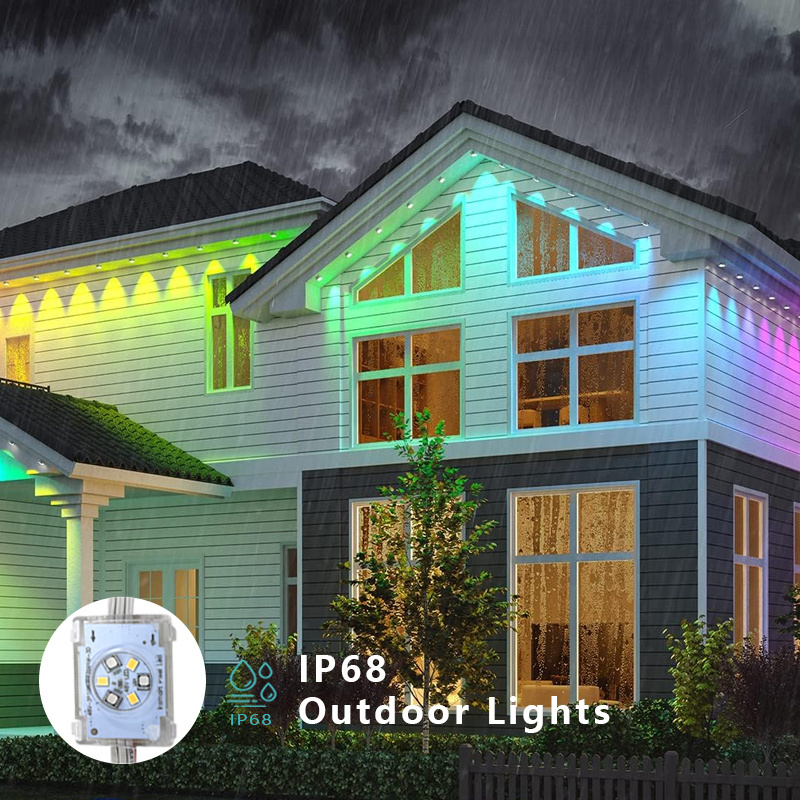 Factory Rgbw Jellyfirh Led Light Christmas Holiday Outdoor Christmas Led Strip Lights Under Eave Facia Permanent Lights