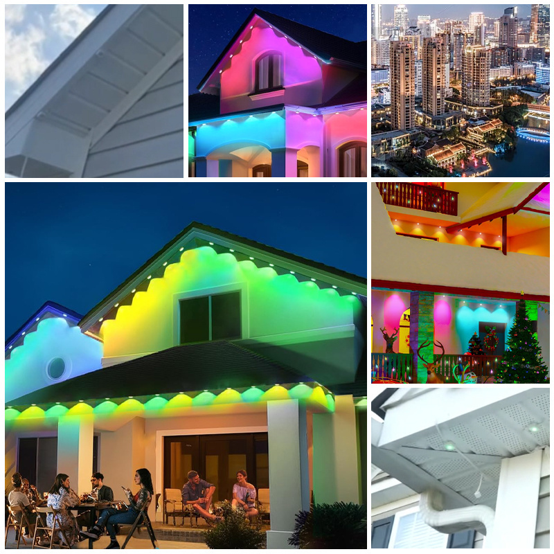 Ucs1903 Pixel Led Light Rgb Christmas Permanent Outdoor Led Strip Lights Under Eave Facia Holiday Decoration Jellyflsh Manufact