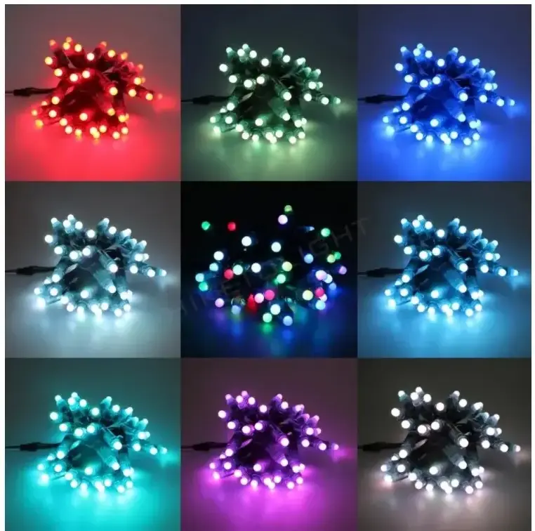 Wholesale Led Pixel Light Programmable DC12V Pixel Led Rgb Ws2811 Led Strip 12mm Waterproof Smart Led Pixel Christmas Lights