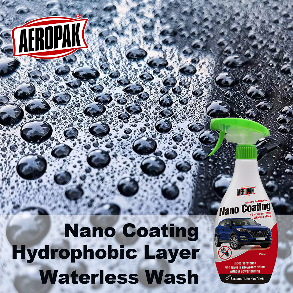 AEROPAK 500ML Multi-function Nano Super Car Spray Coating Wax Shine Hydrophobic Ceramic Coating Spray For Cars