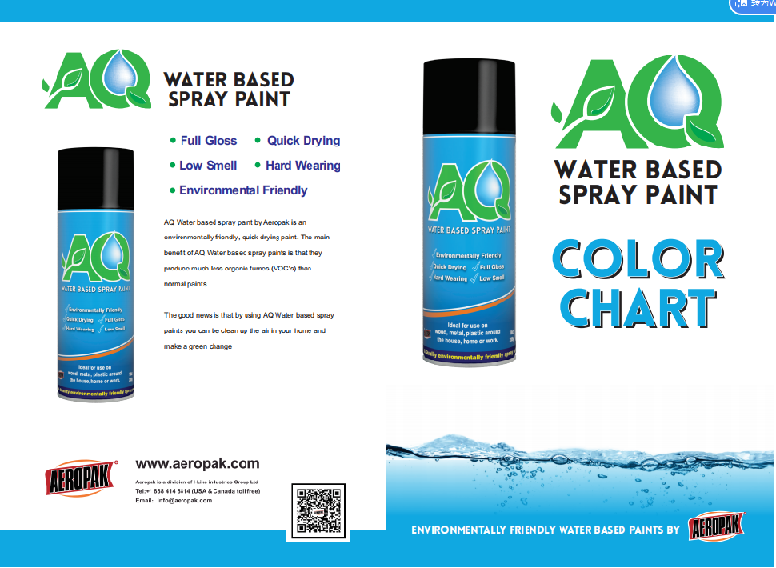 Aeropak 400ml Aerosol All Purpose Water Based Spray Paint