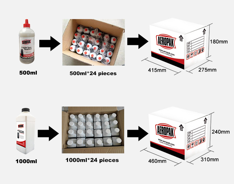 AEROPAK Liquid Repair Tire Sealant for Tyre Care Fixing